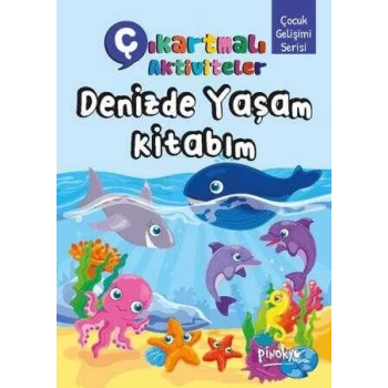 Çıkartmalı Denizde Yaşam Kitabım+Stıckeer(16 Sayfa)-Pinokyo Yayınları