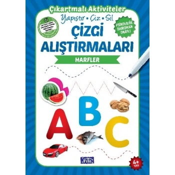 Çizgi Alıştırmaları Harfler-Okul öncesi-Parıltı Yayınları