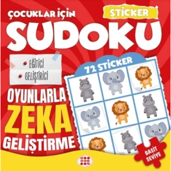 Çocuklar için Sudoku - Sticker Hediyeli Basit Seviye 1 -Dokuz Çocuk