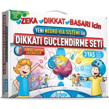 Dikkati Güçlendirme Seti 3 Yaş 3 Kitap-Osman Abalı-Adeda Yayınları