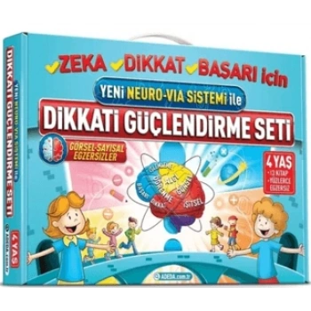 Dikkati Güçlendirme Seti 4 Yaş 3 Kitap-Osman Abalı-Adeda Yayınları
