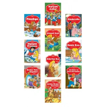 Dünya Masalları Seti - 10 Kitap Takım Küçük Boy 1.Sınıf hikaye - Ema Çocuk Yayınları