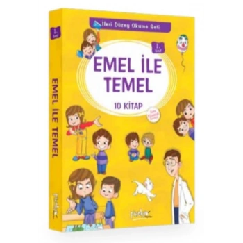 Emel İle Temel 1.Sınıf Hikaye Düz Yazılı (10 Kitap) - Pinokyo Yayınları