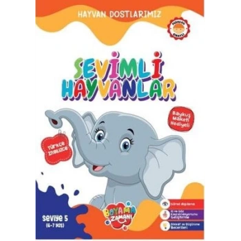 Hayvan Dostlarımız – Sevimli Hayvanlar Seviye 5 -Boyama Zamanı-Revzen Kitap