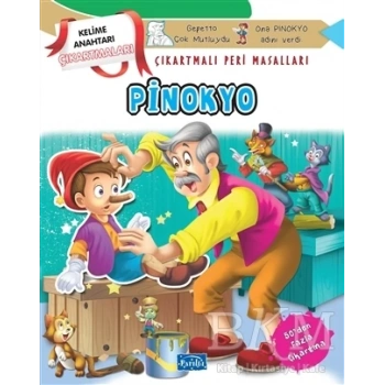 Kelime Anahtarı Peri Masalları Pinokyo (Çıkartmalı)  - Parıltı Yayınları