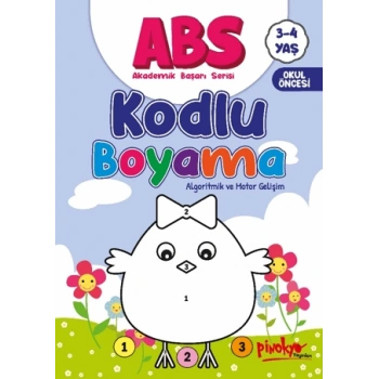 Kodlu Boyama 3-4 Yaş Akademik Başarı Serisi -(Okul Öncesi)- Pinokyo Yayınları