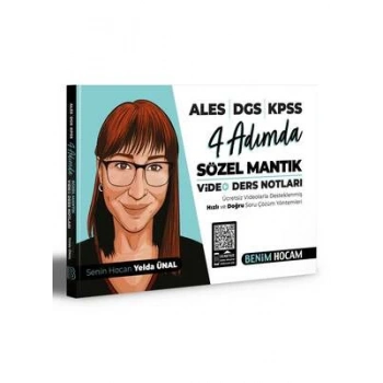 KPSS ALES DGS 4 Adımda Sözel Mantık Video Ders Notları (İADESİZ) - Benim Hocam Yayınları