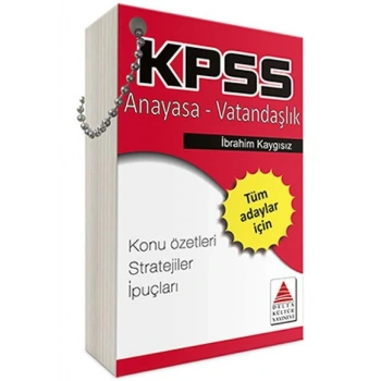 KPSS Anayasa-Vatandaşlık Strateji Kartları Delta Kültür Yayınevi