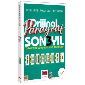 KPSS Klas Orj.Paragraf Soın 3 Yıl Çıkmış Sorular-Yargı Yayınları