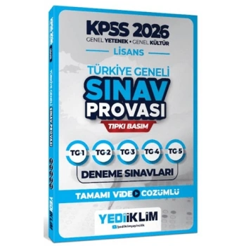 KPSS Lisans GY-GK Türkiye Geneli Sınav Provası Tıpkı Basım Deneme Sınavları Tamamı Video Çözümlü-Yediiklim