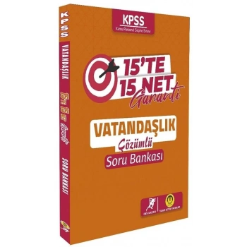 KPSS Vatandaşlık 15 te 15 Net Soru Bankası Çözümlü - Tasarı Yayınları