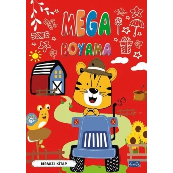 Mega Boyama-Kırmızıı Kitap-Parıltı Yayınları