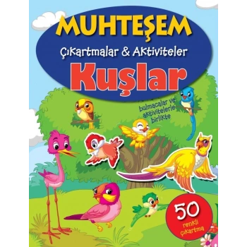 Muhteşem Çıkartmalar & Aktiviteler Kuşlar - The Book Company - Parıltı Yayınları