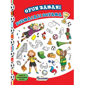 Oyun Zamanı - Bulmacalı Boyama - Teleskop Yayınları