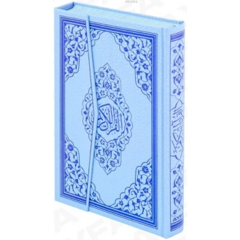 Rahle Boy Kuran-ı Kerim Gül Desenli Mavi Renk (KOD:124M) - Ayfa Yayınları