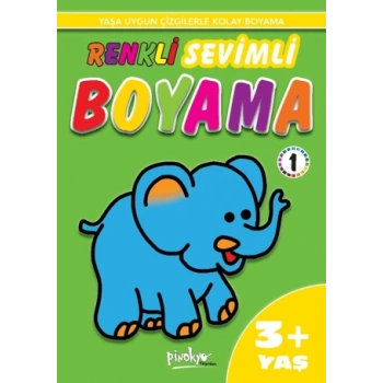 Renkli Sevimli Boyama 1 3+Yaş Kalın Boyama - Pinokyo Yayınları