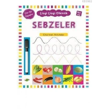 Sebzeler 4+ Yaş Çizgi Çizgi Etkinlik - Kukla Yayınları