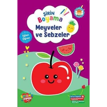 Şirin Boyama Meyve ve Sebzeler -Boyama Zamanı-Revzen Kitap