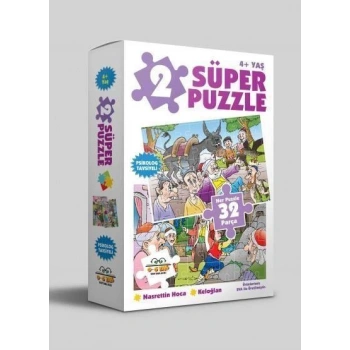 SÜPER PUZZLE/NASRETTİN HOCA-KELOĞLAN 4YAŞ - PARILTI YAYINLARI