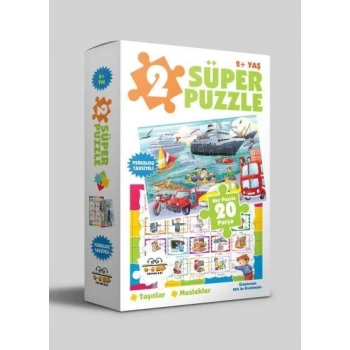 SÜPER PUZZLE/TAŞITLAR-MESLEKLER 0-6 YAŞ - PARILTI YAYINLARI