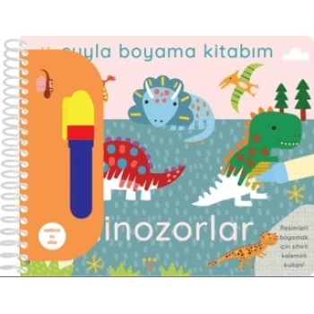 Suyla Boyama Kitabım - Dinozorlar - Ciltli-İndigo Çocuk