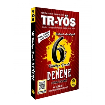 TR-YÖS 6 Türkiye Geneli Deneme-Tasarı Yayınları