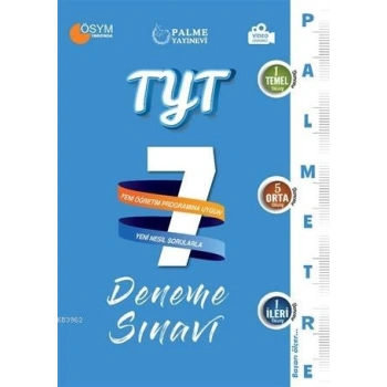 TYT Deneme Sınavı 7li Palmetre (İADESİZ) - Palme Yayınları