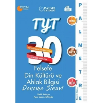 TYT Felsefe-Din Kültürü Ve Ahlak Bilgisi Deneme Sınavı 30lu(İADESİZ) - Palme Yayınları