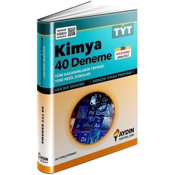 TYT Kimya Deneme Sınavı 40 lı - Aydın Yayınları