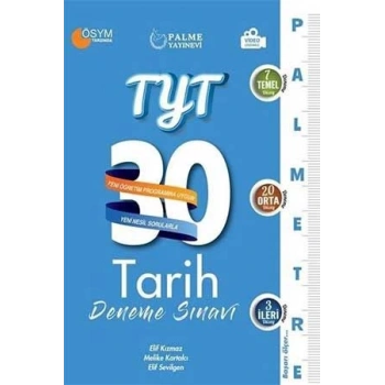 TYT Tarih Deneme Sınavı 30lu Palmetre Vid.Çöz.(İADESİZ) - Palme Yayınları