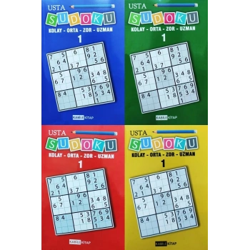 Usta Sudoku 1 - Kolay Orta Zor Uzman - Kabile Kitap