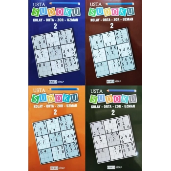 Usta Sudoku 2 - Kolay Orta Zor Uzman - Kabile Kitap