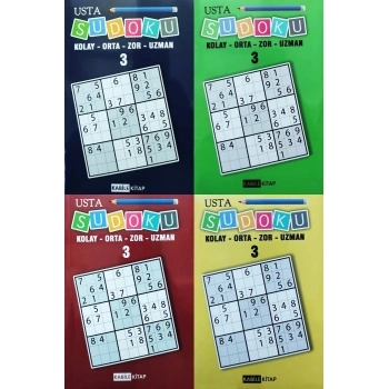 Usta Sudoku 3 - Kolay Orta Zor Uzman - Kabile Kitap