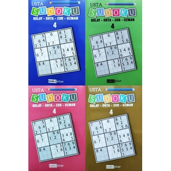 Usta Sudoku 4 - Kolay Orta Zor Uzman - Kabile Kitap