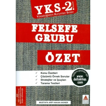 YKS 2.Oturum Felsefe Grubu Özet Delta Kültür Yayınları