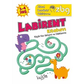 Zihinsel Becerilerimi Geliştiriyorum-Labirent Kitabım 3-4 Yaş - Buçe Dayı - Kukla Yayınları