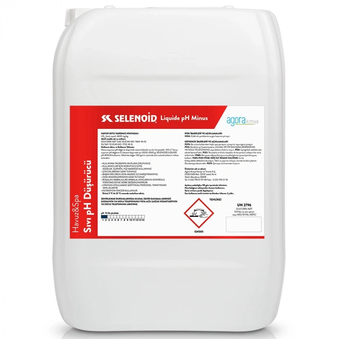 SELENOID LIQUIDE PH MINUS 25 KG /20L (SÜFÜRİK ASİT)
