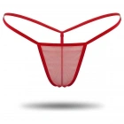 3lü Renkli Transparan Tül String Tanga TM0369