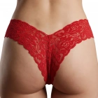 Kırmızı Çiçek Desenli Dantel String Külot TM1526