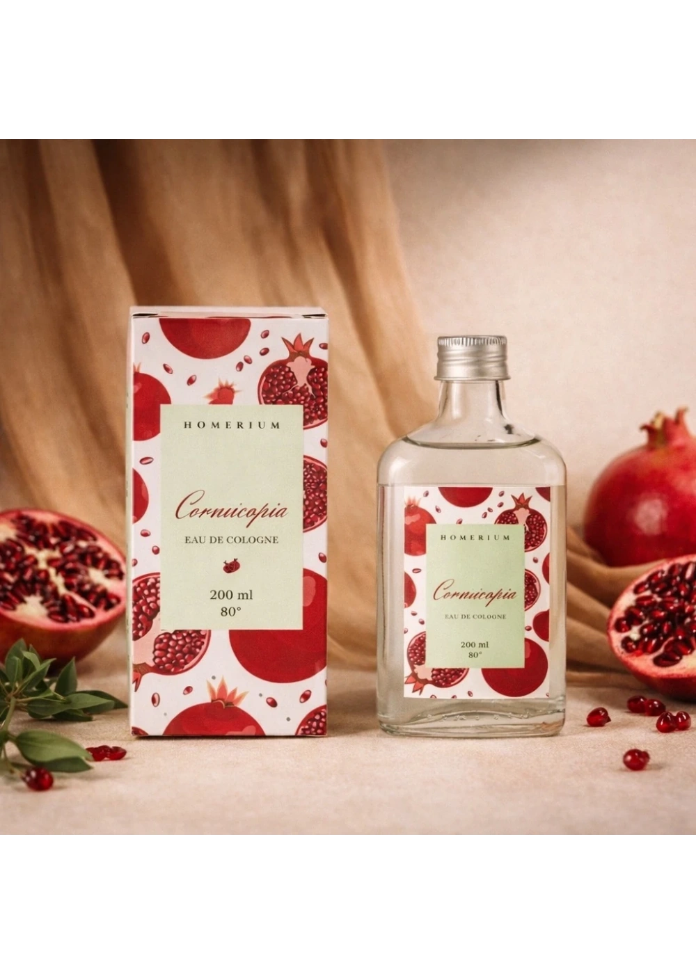 Cornicopia Parfümlü Kolonya Nar 200 ml Cam Şişe