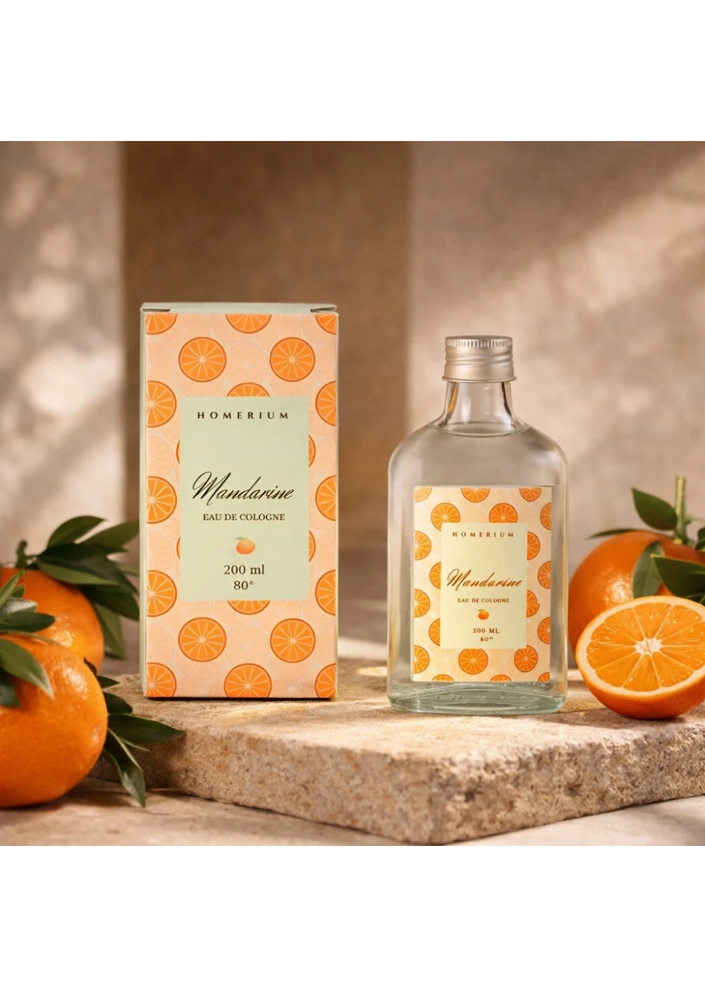 Mandarin Parfümlü Kolonya Bodrum Mandalin 200 ml Cam Şişe