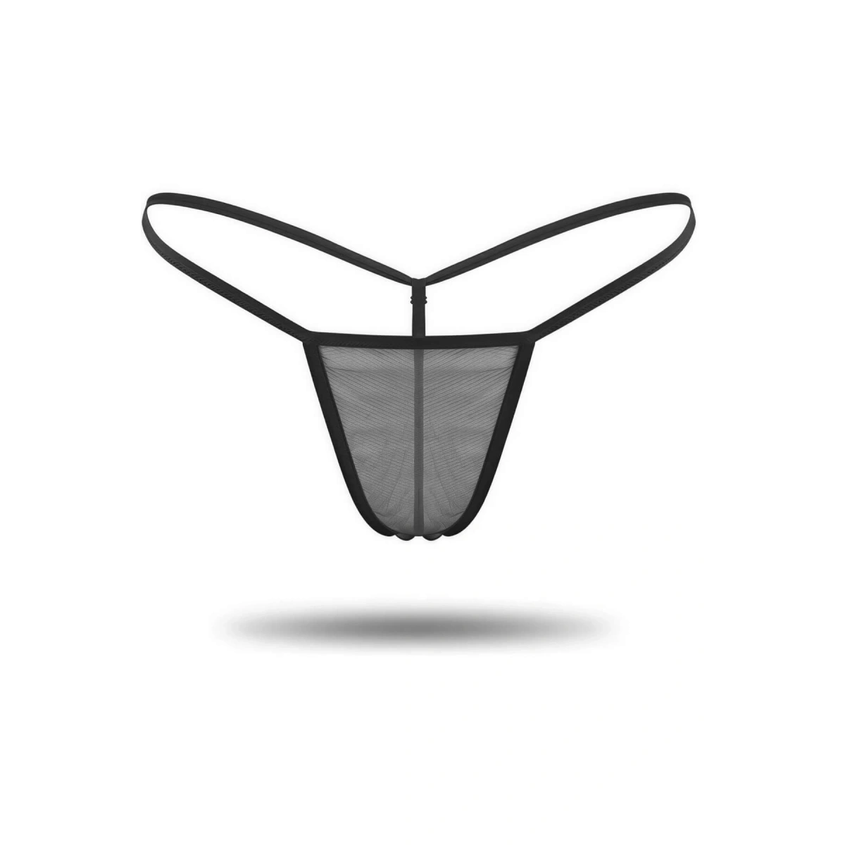 3lü Renkli Transparan Tül String Tanga TM0369