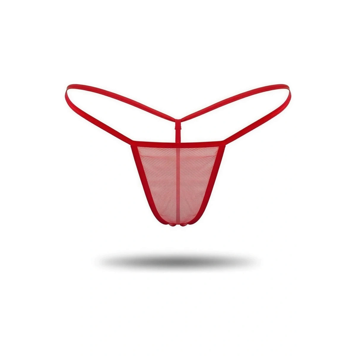 3lü Renkli Transparan Tül String Tanga TM0369