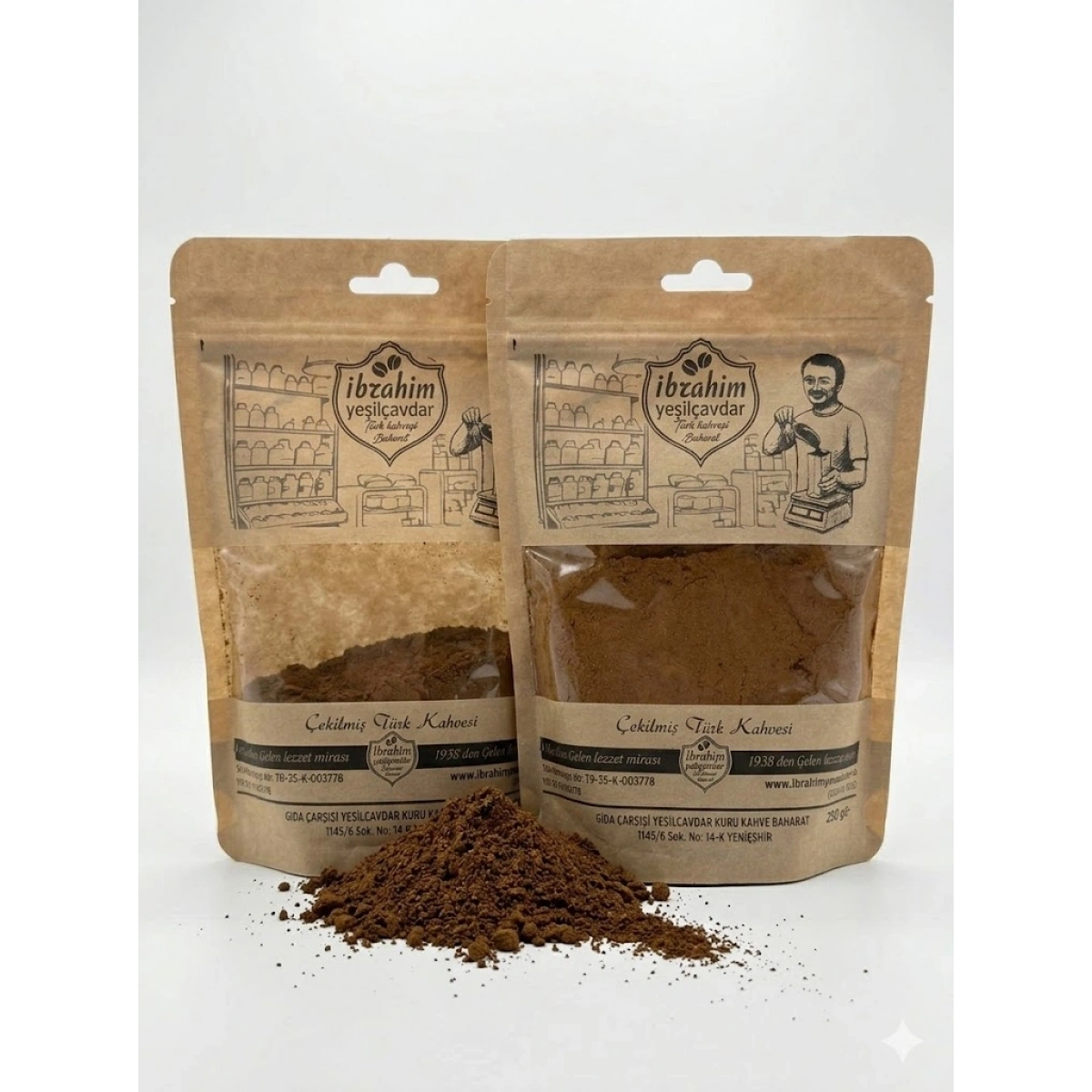 İbrahim Yeşilçavdar Orta Kavrulmuş Türk Kahvesi 250 Gr.X 2 Adet