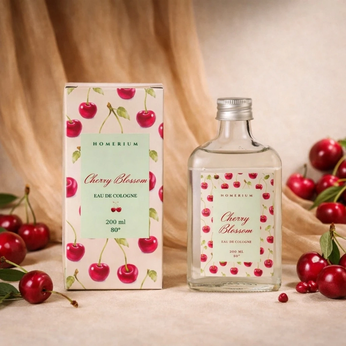 Cherry Blossom Parfümlü Kolonya Kiraz Çiçeği 200 ml Çam Şişe