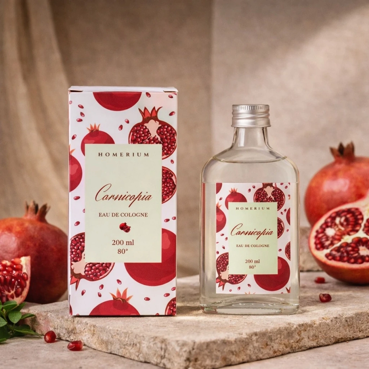 Cornicopia Parfümlü Kolonya Nar 200 ml Cam Şişe