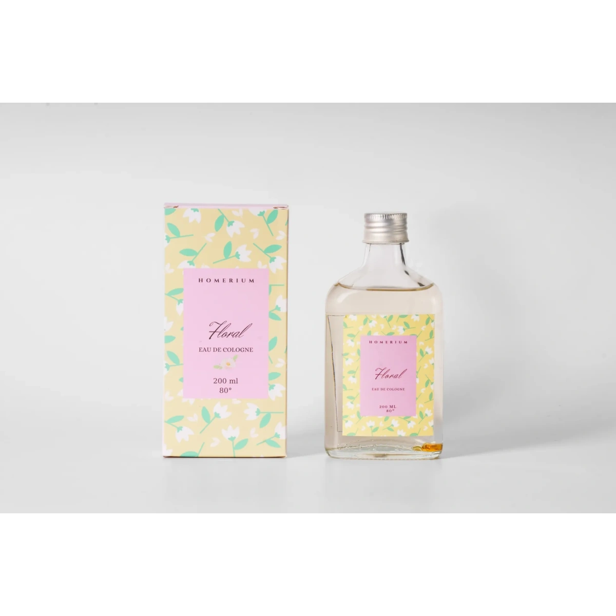 Floral Parfümlü Kolonya Orkide ve Yasemin 200 ml Cam Şişe