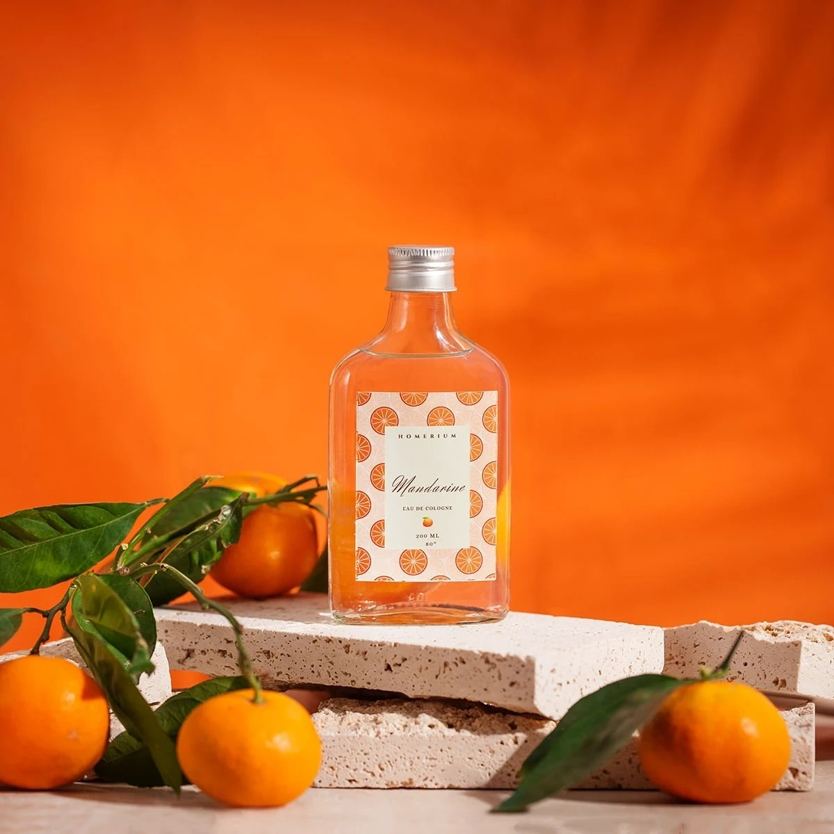 Mandarin Parfümlü Kolonya Bodrum Mandalin 200 ml Cam Şişe