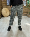 İtalyan Tasarım Kamuflaj Desen Boyfriend Model Pantolon Haki