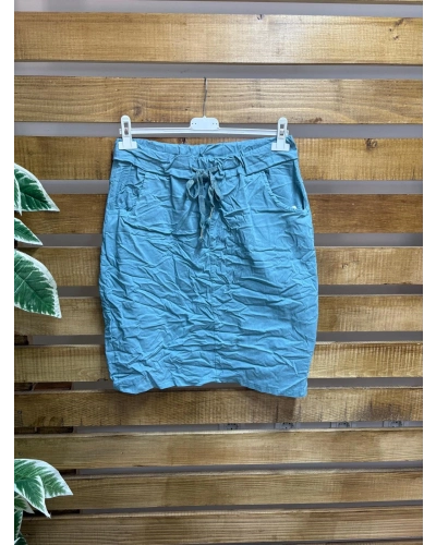 İtalyan Tasarım Likralı Etek Petrol